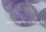 CNA460 15.5 inches 25*30mm faceted oval natural lavender amethyst beads