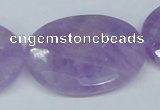 CNA461 15.5 inches 30*40mm faceted oval natural lavender amethyst beads