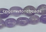 CNA465 15.5 inches 10*14mm nugget natural lavender amethyst beads