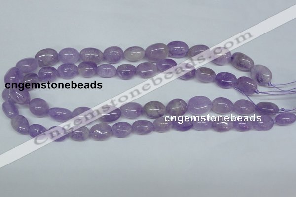 CNA465 15.5 inches 10*14mm nugget natural lavender amethyst beads