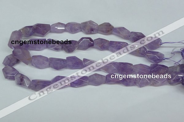 CNA467 15.5 inches 18*24mm faceted nugget natural lavender amethyst beads