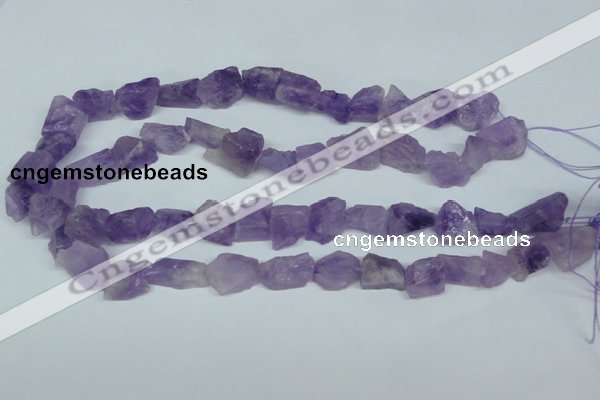 CNA468 15.5 inches 13*15mm nugget natural lavender amethyst beads