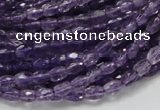 CNA49 15.5 inches 4*6mm faceted rice grade A natural amethyst beads
