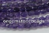 CNA50 15.5 inches 6*7mm faceted rice grade A natural amethyst beads