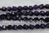 CNA501 15 inches 6mm faceted nuggets amethyst gemstone beads