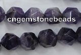 CNA505 15 inches 14mm faceted nuggets amethyst gemstone beads