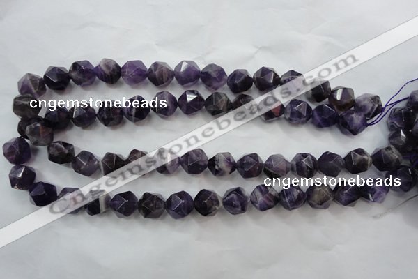 CNA506 15 inches 16mm faceted nuggets amethyst gemstone beads