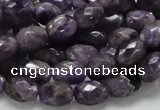 CNA51 15.5 inches 8*11mm faceted rice grade AB+ natural amethyst beads