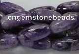 CNA52 15.5 inches 10*20mm faceted rice grade AB natural amethyst beads