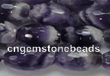 CNA53 15.5 inches 12*22mm faceted rice grade AB natural amethyst beads