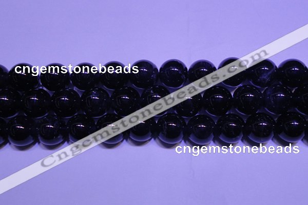 CNA565 15.5 inches 14mm round AA grade natural dark amethyst beads