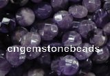 CNA57 15.5 inches 10mm faceted coin grade A natural amethyst beads