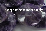 CNA58 15.5 inches 30mm faceted coin grade AB+ natural amethyst beads