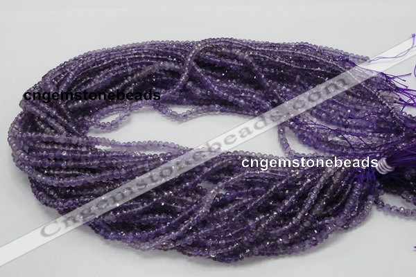 CNA59 15.5 inches 3*5mm faceted rondelle grade A natural amethyst beads