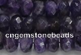 CNA63 15.5 inches 7*12mm faceted rondelle grade A natural amethyst beads