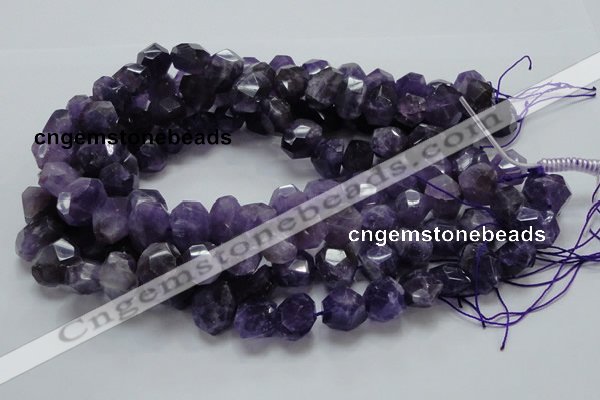 CNA64 15.5 inches 12*18mm freeform grade AB+ natural amethyst beads