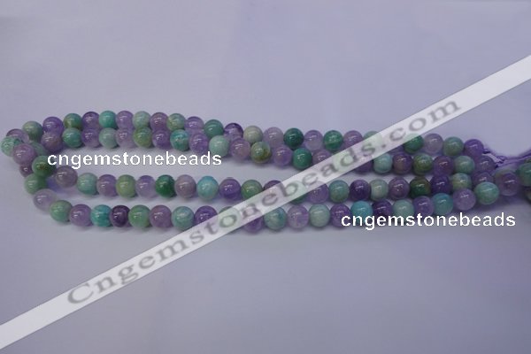 CNA652 15 inches 8mm round lavender amethyst & amazonite beads