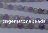 CNA661 15 inches 6mm faceted round lavender amethyst & prehnite beads