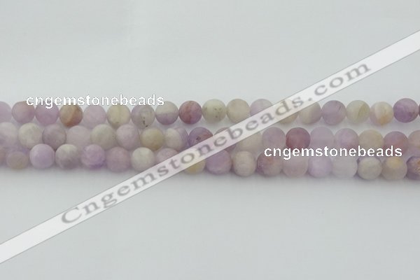 CNA672 15.5 inches 8mm round matte lavender amethyst beads