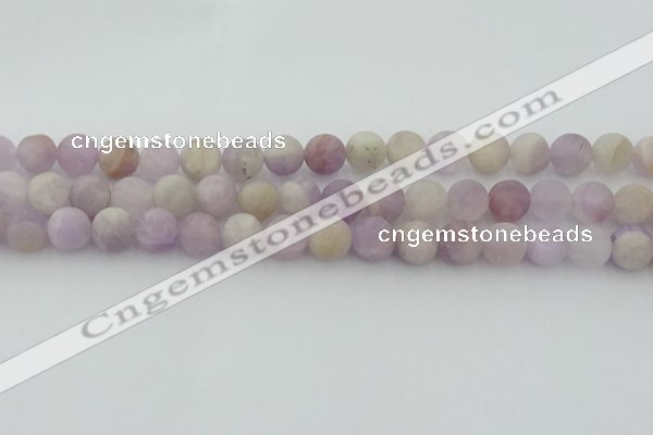 CNA673 15.5 inches 10mm round matte lavender amethyst beads