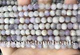 CNA675 15.5 inches 4mm round matte lavender amethyst beads