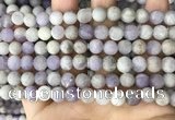 CNA677 15.5 inches 8mm round matte lavender amethyst beads