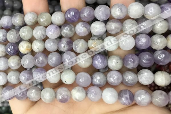 CNA687 15.5 inches 8mm faceted round lavender amethyst beads