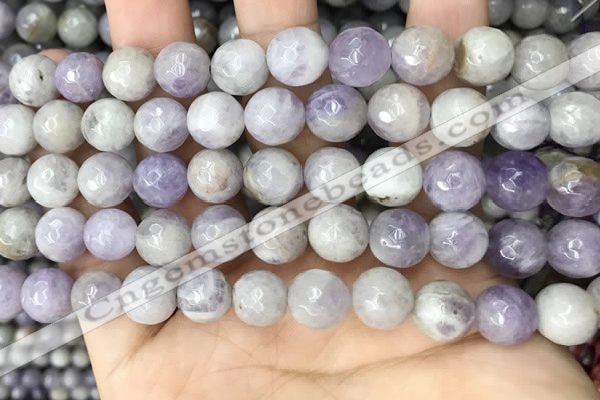 CNA688 15.5 inches 10mm faceted round lavender amethyst beads