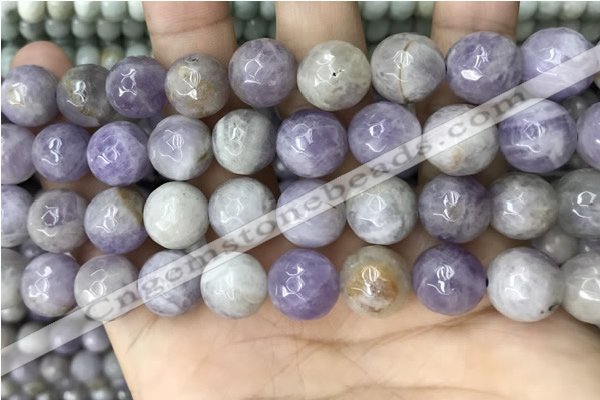 CNA689 15.5 inches 12mm faceted round lavender amethyst beads