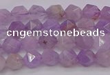 CNA691 15.5 inches 6mm faceted nuggets lavender amethyst beads