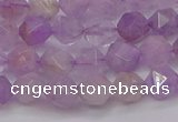 CNA692 15.5 inches 8mm faceted nuggets lavender amethyst beads