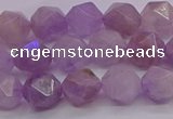 CNA693 15.5 inches 10mm faceted nuggets lavender amethyst beads