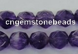 CNA70 15.5 inches 10mm faceted round natural amethyst beads