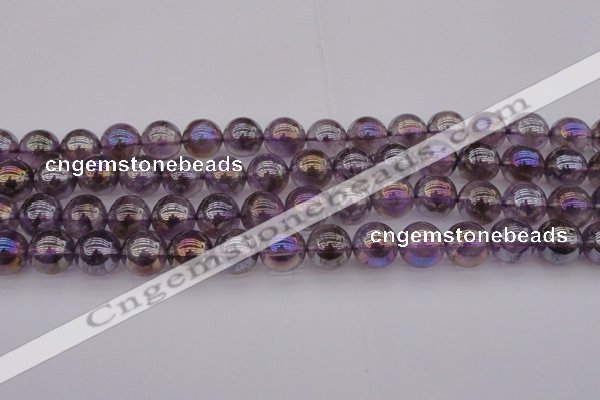 CNA704 15.5 inches 12mm round AB-color amethyst gemstone beads