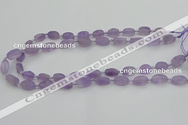 CNA721 15.5 inches 8*12mm oval amethyst gemstone beads wholesale