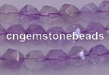 CNA730 15.5 inches 6mm faceted nuggets light lavender amethyst beads