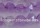 CNA733 15.5 inches 12mm faceted nuggets light lavender amethyst beads