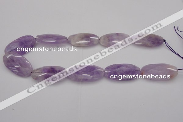 CNA750 15.5 inches 20*40mm faceted oval lavender amethyst beads