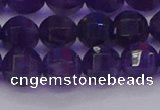 CNA752 15.5 inches 8mm faceted round natural amethyst beads