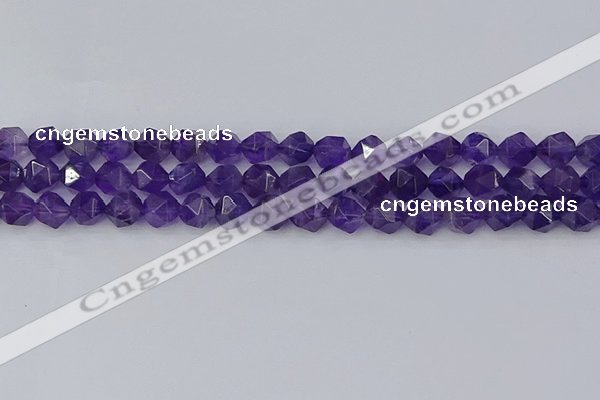 CNA758 15.5 inches 8mm faceted nuggets amethyst beads wholesale