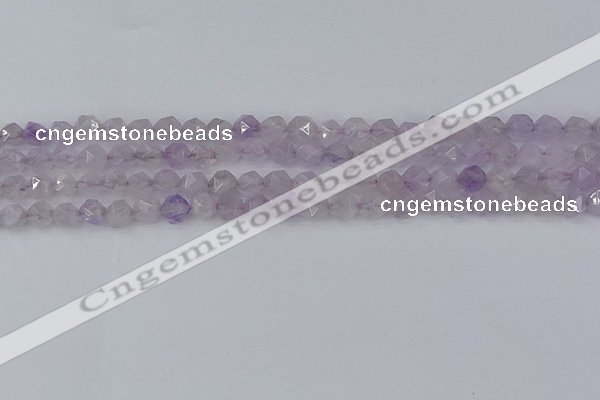 CNA761 15.5 inches 6mm faceted nuggets light lavender amethyst beads