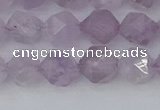 CNA762 15.5 inches 8mm faceted nuggets light lavender amethyst beads