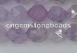 CNA763 15.5 inches 10mm faceted nuggets light lavender amethyst beads