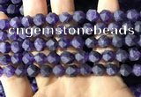 CNA767 15.5 inches 8mm faceted nuggets matte amethyst beads