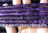 CNA776 15.5 inches 6*7mm - 6*8mm tube natural amethyst beads