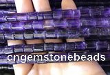 CNA778 15.5 inches 8*8mm - 8*9mm tube natural amethyst beads