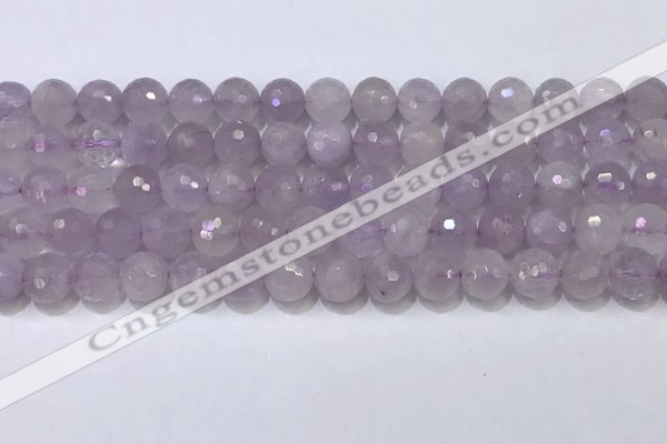 CNA790 15.5 inches 8mmm faceted round lavender amethyst beads