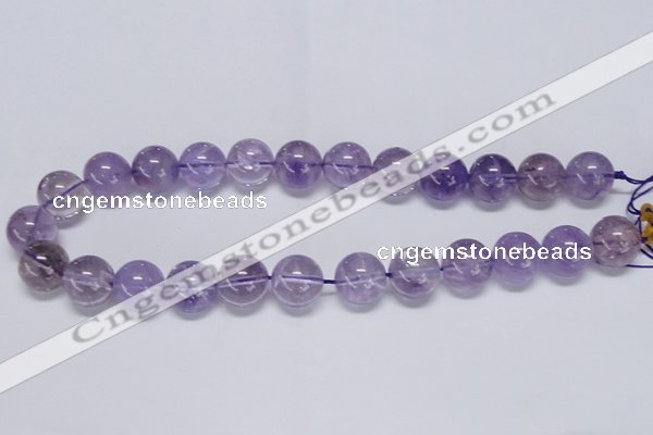 CNA807 15.5 inches 18mm round natural light amethyst beads