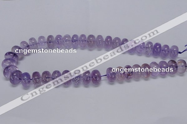 CNA812 15.5 inches 10*16mm rondelle natural light amethyst beads