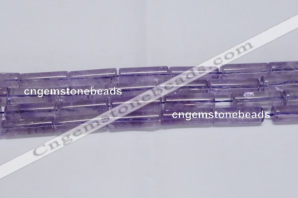 CNA816 15.5 inches 10*30mm tube natural light amethyst beads